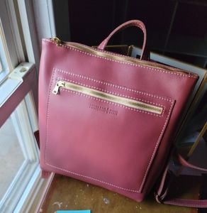 *sold* portland leather goods guava tote backpack